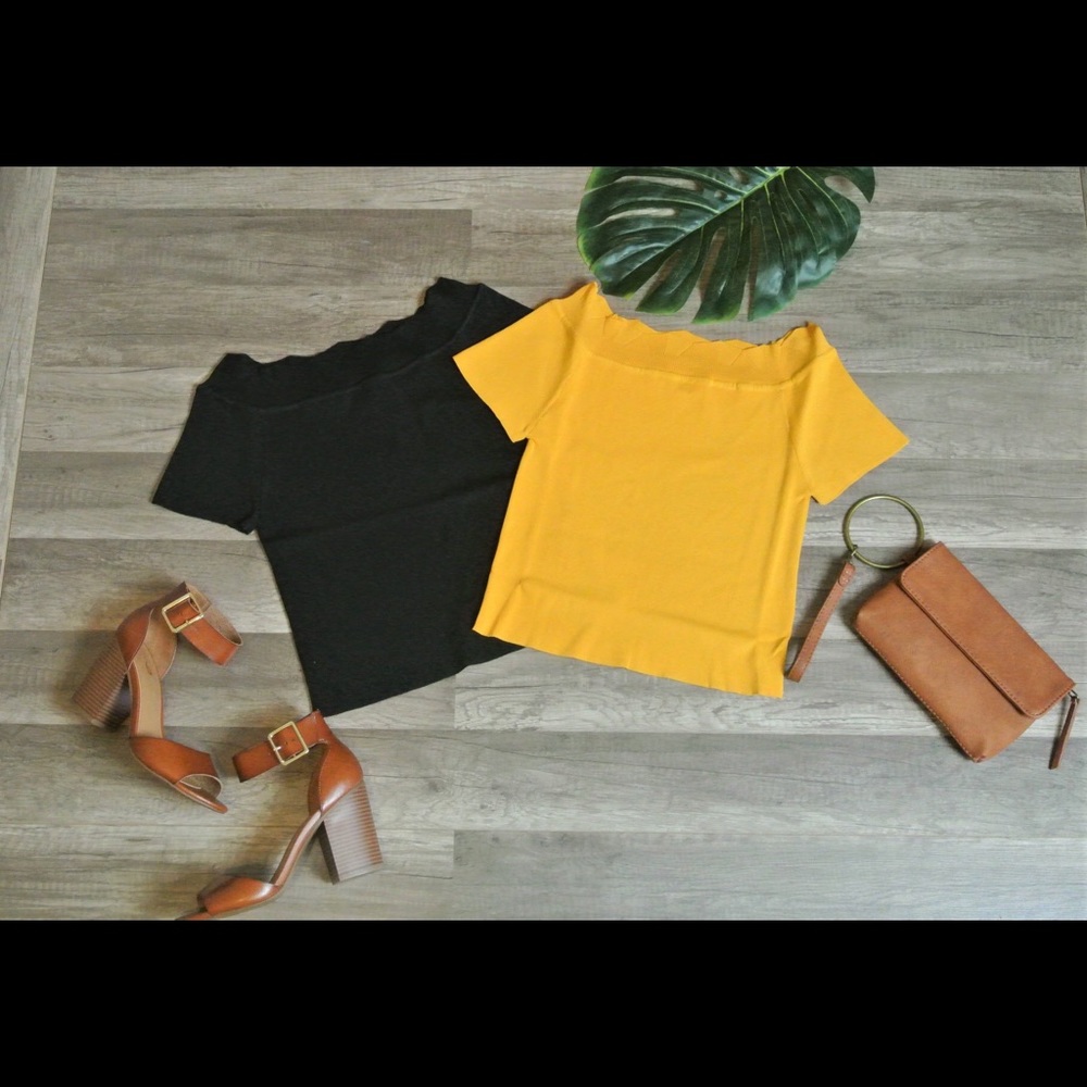 Mustard Dee Elle crop top
